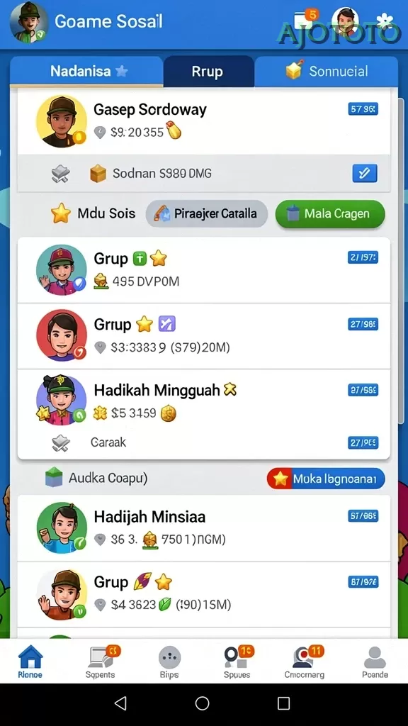 Cuplikan layar RPVIP5 — menu navigasi