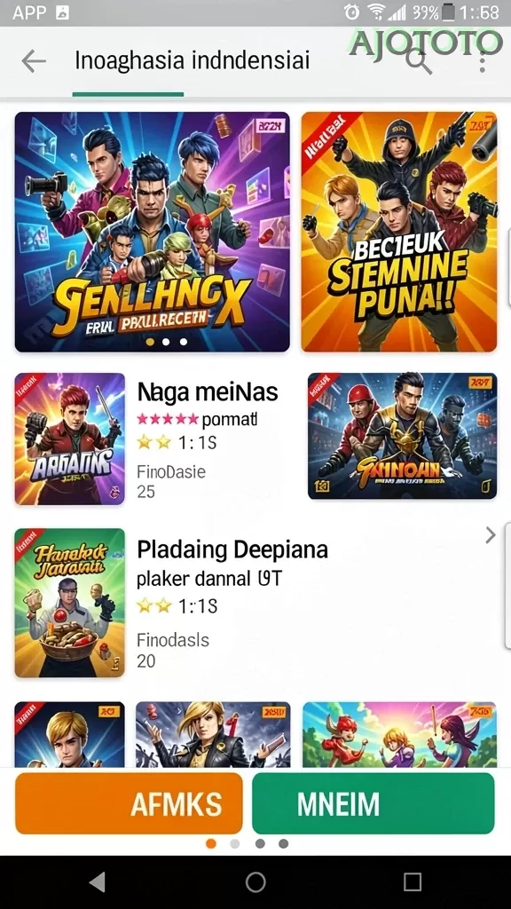 Cuplikan layar KASTOTO — menu navigasi